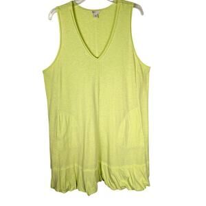 Cato Plus Size Lime Green Bubble Hem Knit Dress - Sz 18/20W Bust45" Len 38.5"EUC